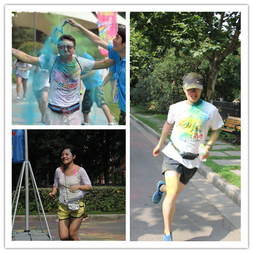 南京绿博园首迎彩色跑活动  千余人享色彩浴图二